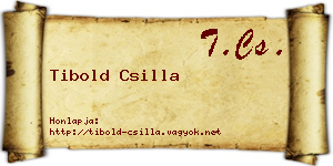 Tibold Csilla névjegykártya