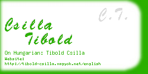 csilla tibold business card